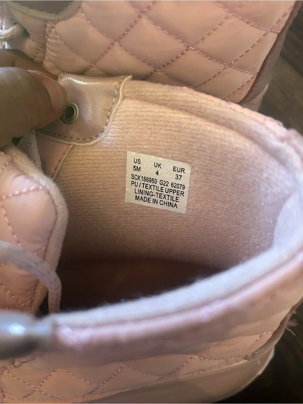 Sperry Women’s Quilted Light Pink Waterproof Winter Boots